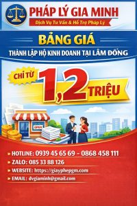 chi phí mở hộ kinh doanh tại lâm đồng