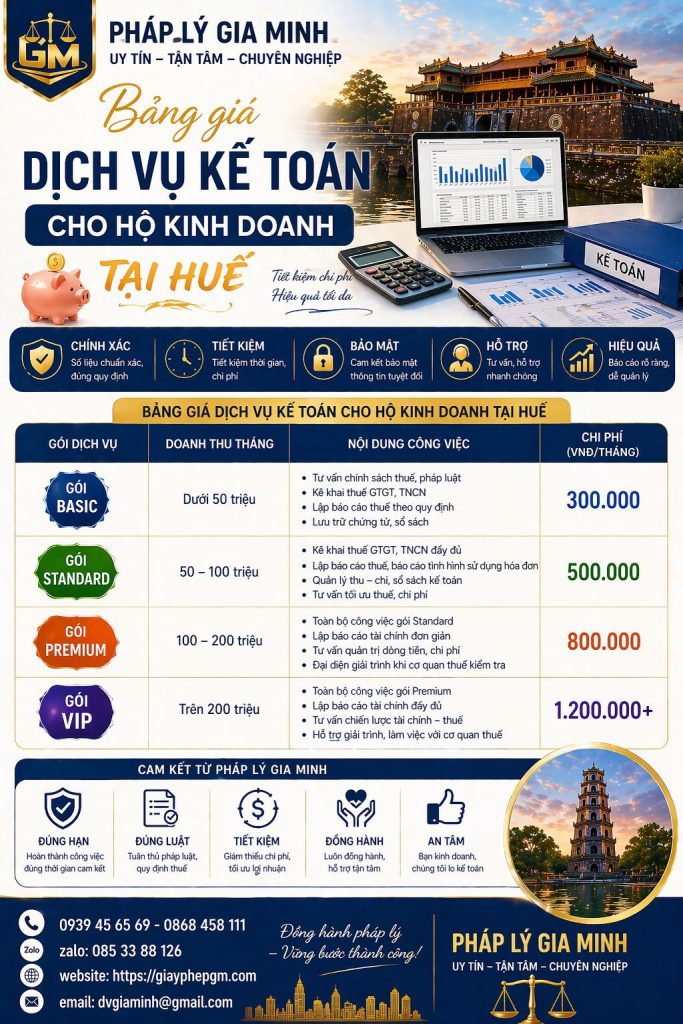 dịch vụ kế toán cho hộ kinh doanh tại huế