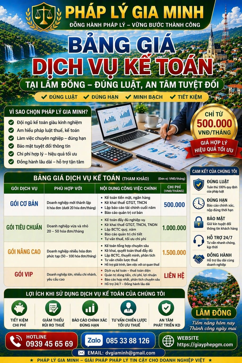 dịch vụ kế toán tại lâm đồng gồm những công việc gì