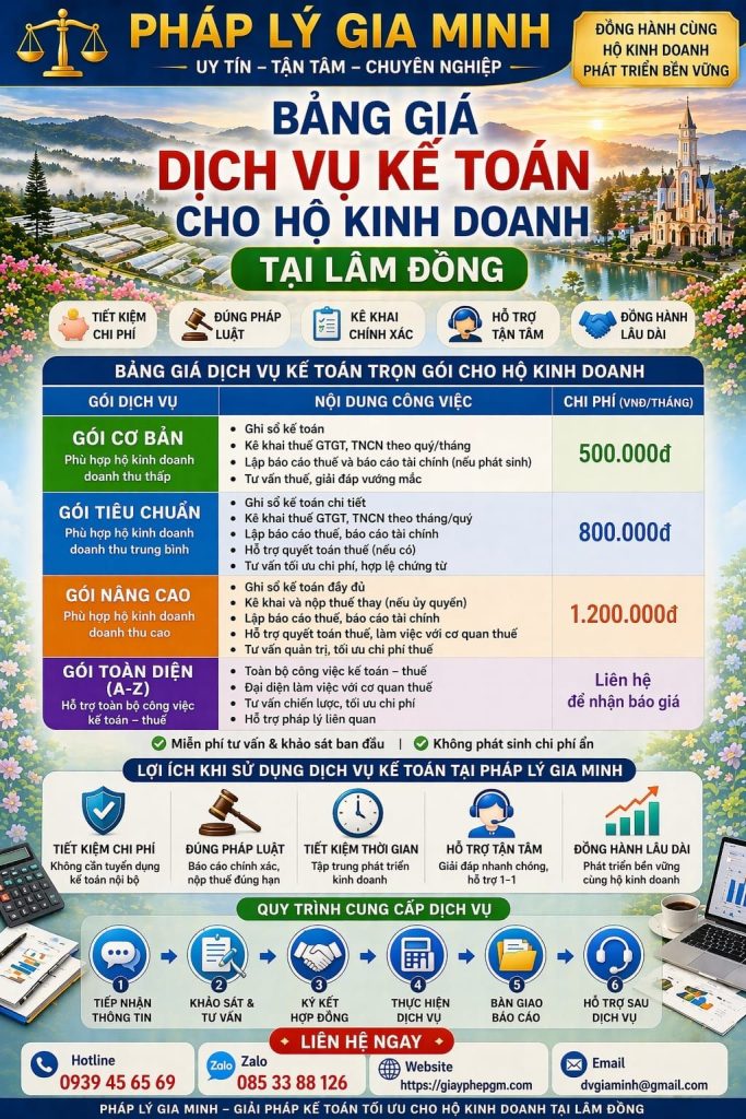 Quy trình cung cấp dịch vụ kế toán tại Lâm Đồng