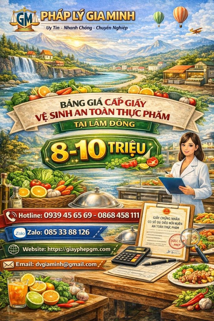 thủ tục làm giấy attp tại lâm đồng cho cửa hàng thực phẩm