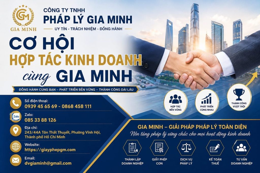 Cơ hội hợp tác kinh doanh cùng Gia Minh