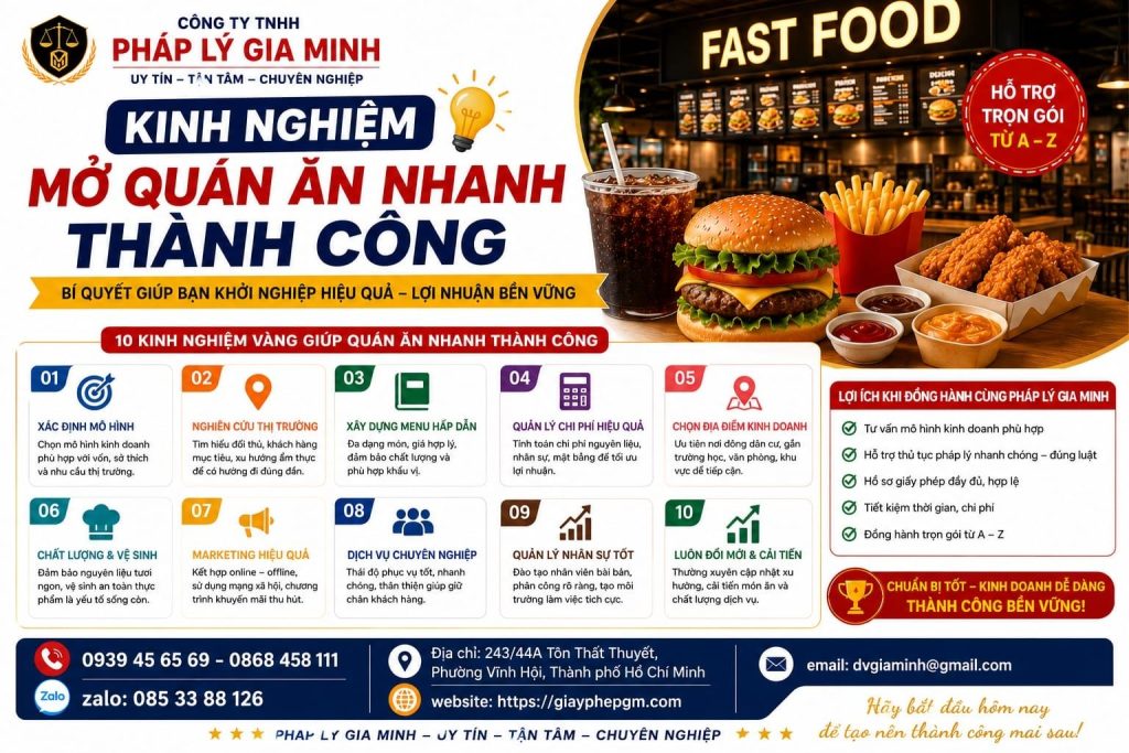 Dịch vụ đăng ký hộ kinh doanh thức ăn nhanh