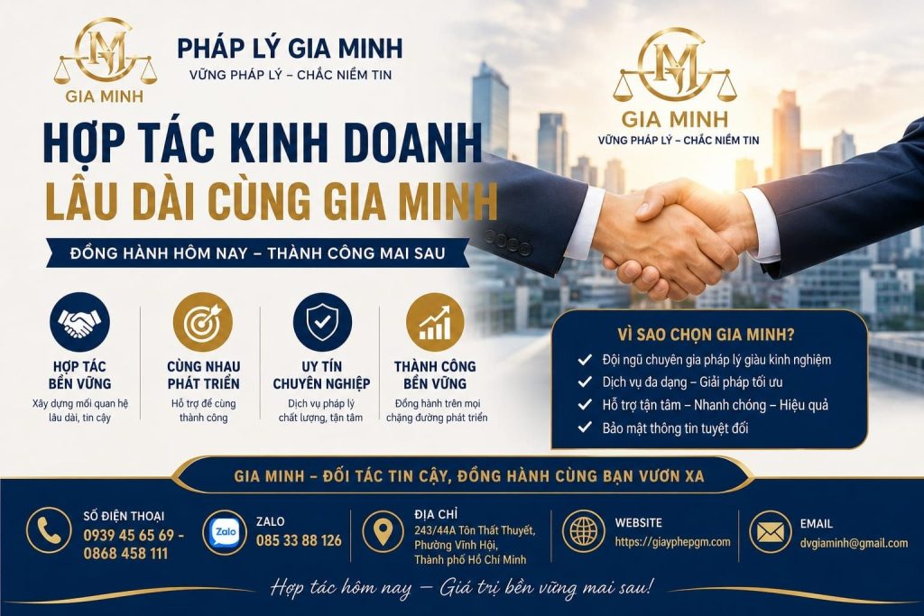 Hợp tác kinh doanh lâu dài cùng Gia Minh