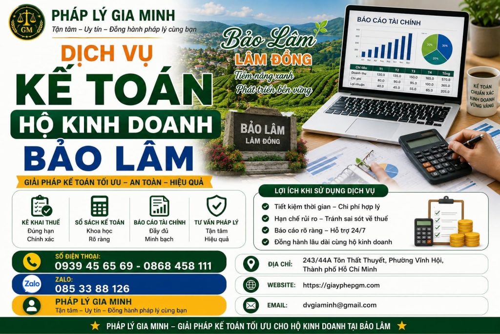 Dịch Vụ Kế Toán Hộ Kinh Doanh Bảo Lâm