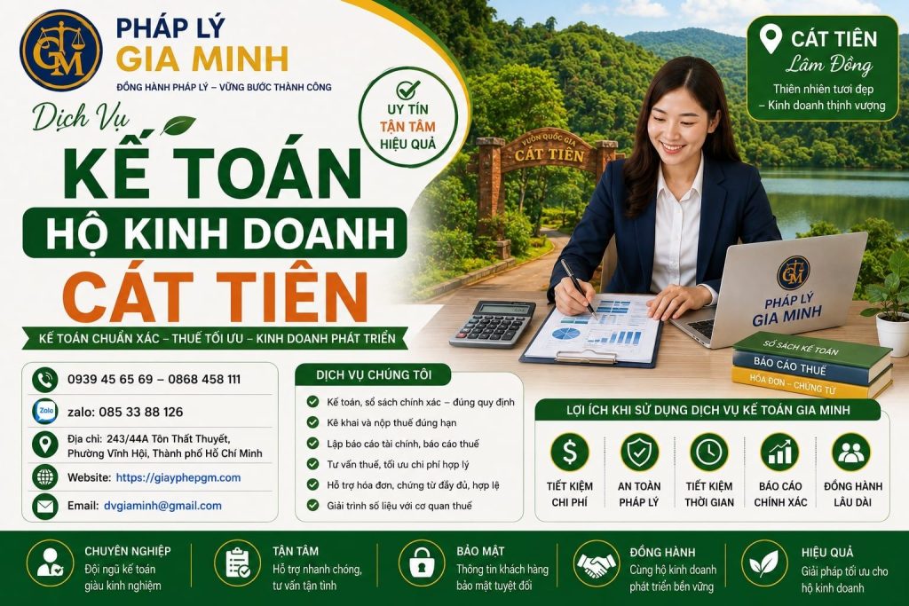 Dịch Vụ Kế Toán Hộ Kinh Doanh Cát Tiên