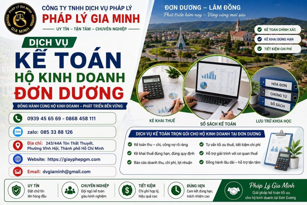 Dịch Vụ Kế Toán Hộ Kinh Doanh Đơn Dương
