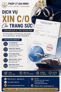 Dịch vụ xin C/O cho trang sức