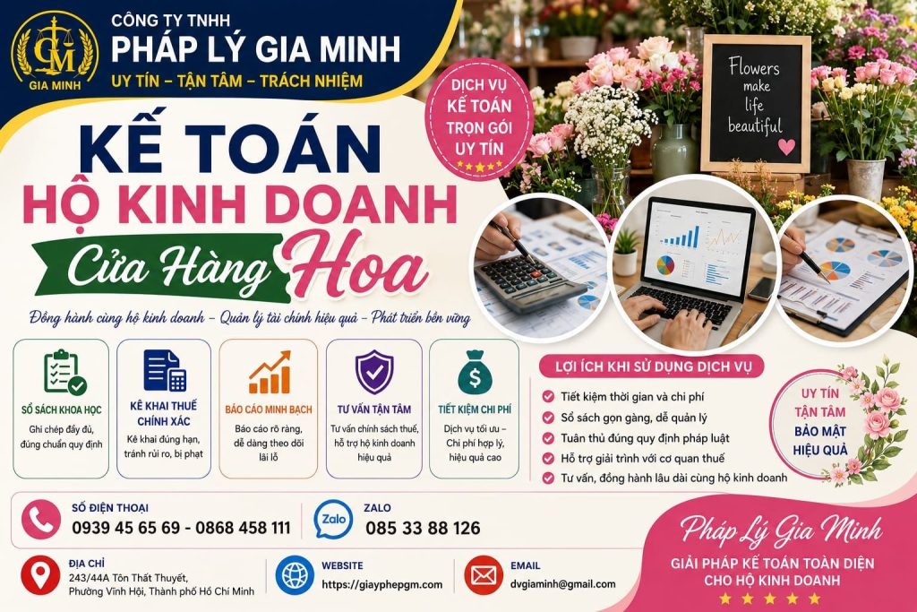 Kế Toán Hộ Kinh Doanh Cửa Hàng Hoa