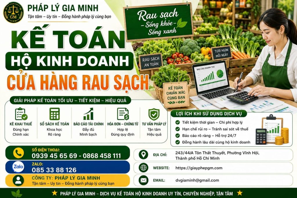 Kế Toán Hộ Kinh Doanh Cửa Hàng Rau Sạch