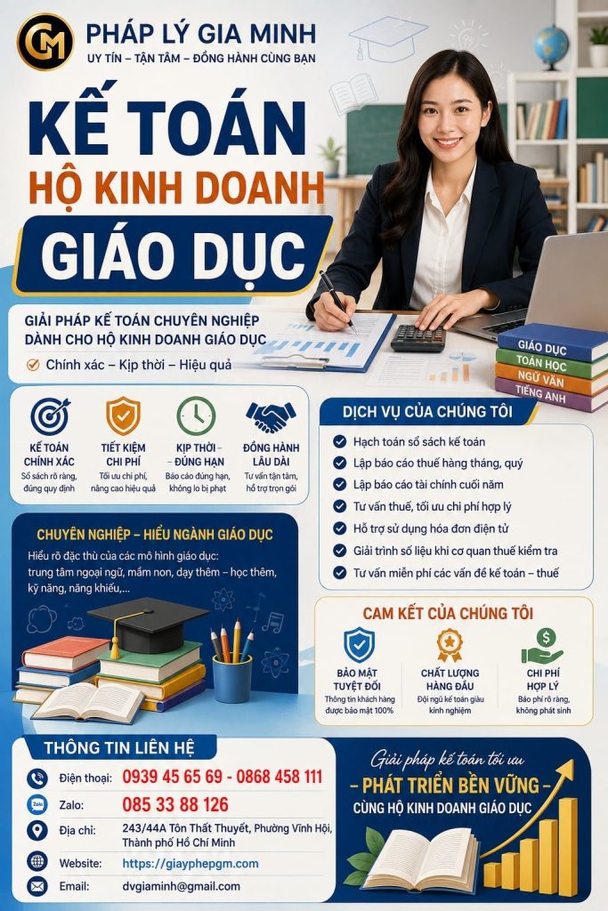 Kế Toán Hộ Kinh Doanh Giáo Dục