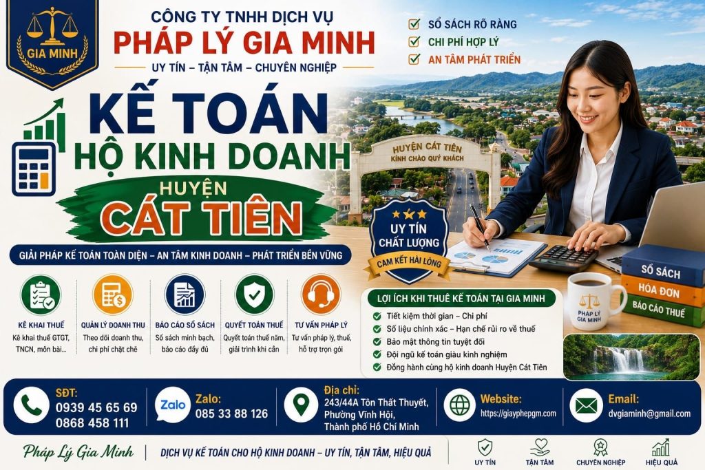 Kế Toán Hộ Kinh Doanh Huyện Cát Tiên