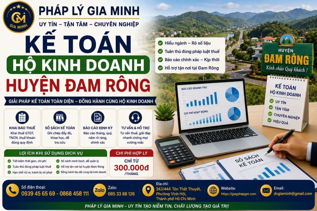 Kế Toán Hộ Kinh Doanh Huyện Đam Rông