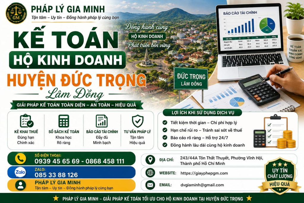 Kế Toán Hộ Kinh Doanh Huyện Đức Trọng