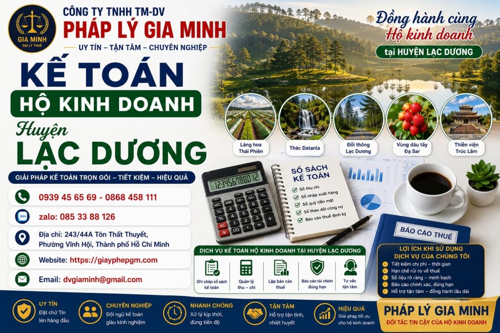 Kế Toán Hộ Kinh Doanh Huyện Lạc Dương