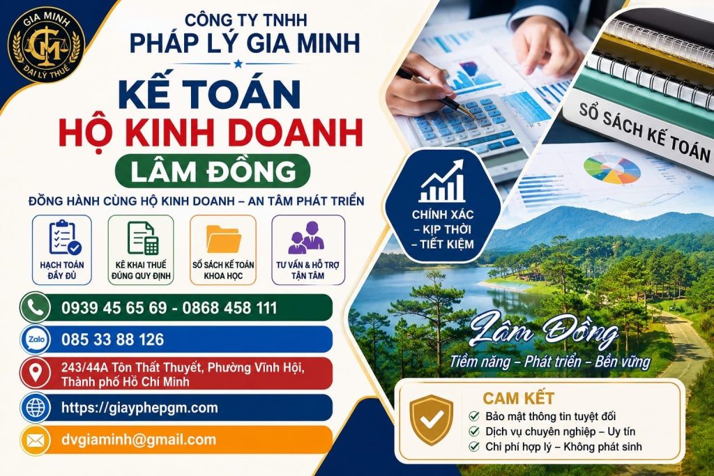 Kế Toán Hộ Kinh Doanh Lâm Đồng