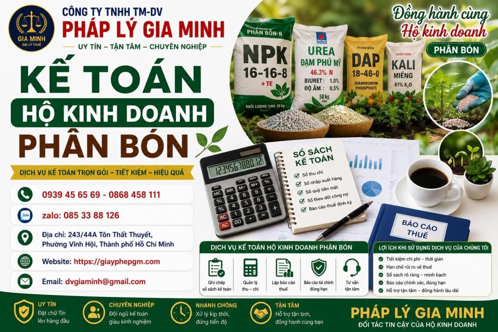 Kế Toán Hộ Kinh Doanh Phân Bón