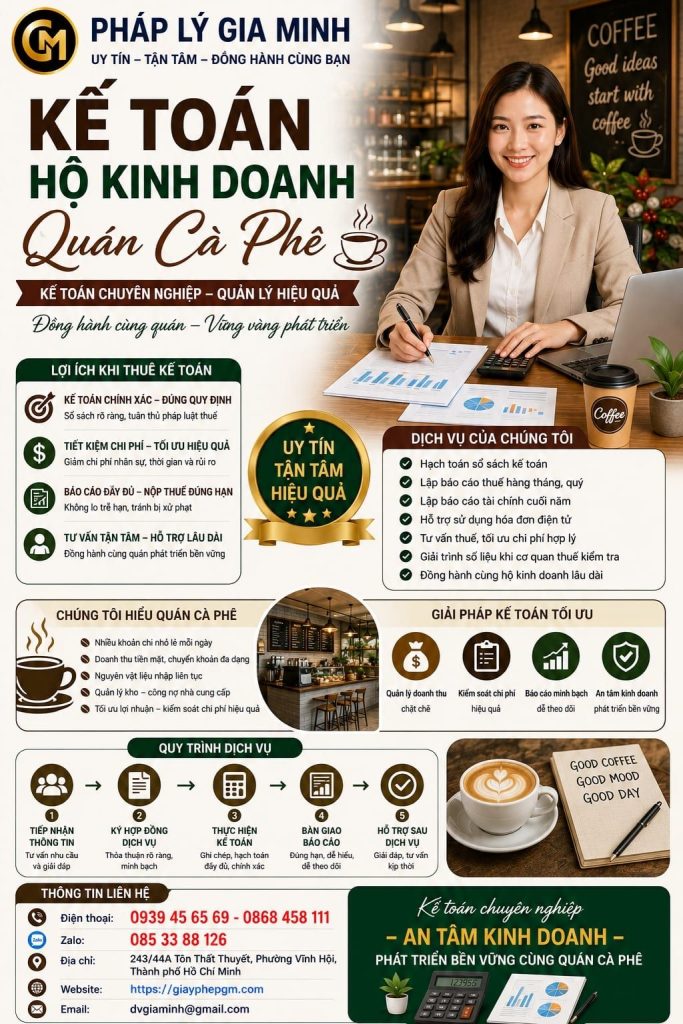 Kế Toán Hộ Kinh Doanh Quán Cà Phê