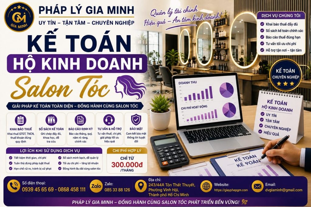 Kế Toán Hộ Kinh Doanh Salon Tóc