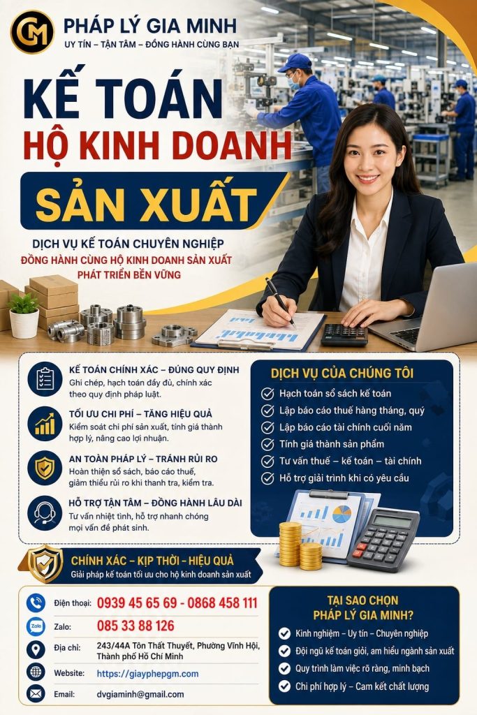 Kế Toán Hộ Kinh Doanh Sản Xuất