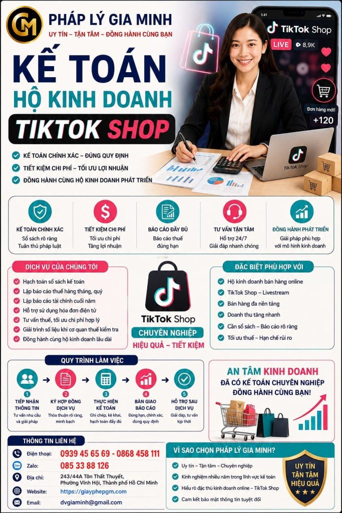 Kế Toán Hộ Kinh Doanh TikTok Shop