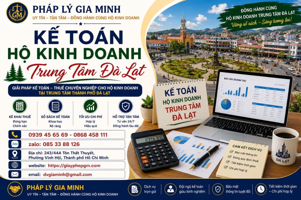 Kế Toán Hộ Kinh Doanh Trung Tâm Đà Lạt