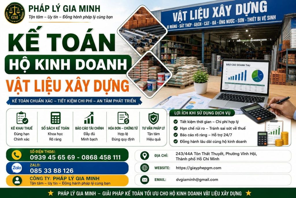 Kế Toán Hộ Kinh Doanh Vật Liệu Xây Dựng
