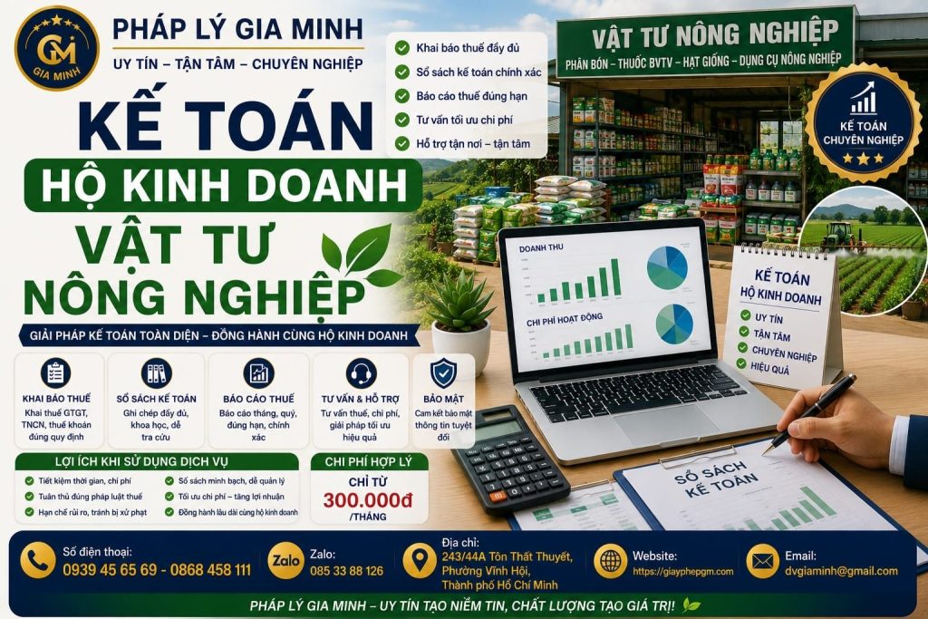 Kế Toán Hộ Kinh Doanh Vật Tư Nông Nghiệp