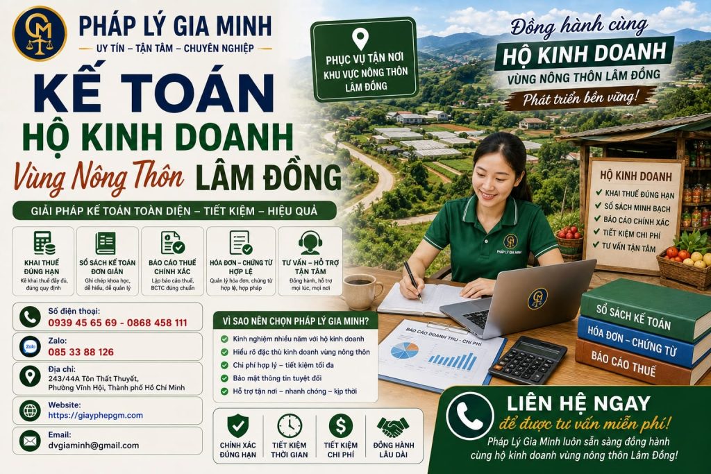 Kế Toán Hộ Kinh Doanh Vùng Nông Thôn Lâm Đồng