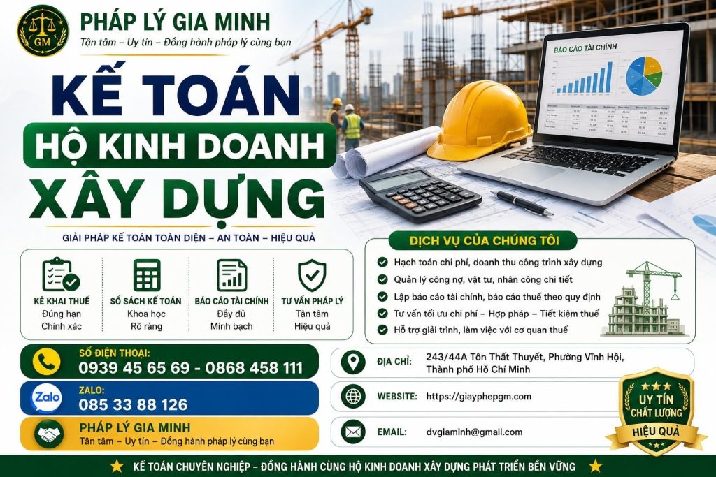 Kế Toán Hộ Kinh Doanh Xây Dựng