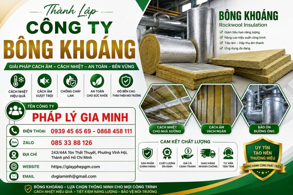 Thành Lập Công Ty Bông Khoáng
