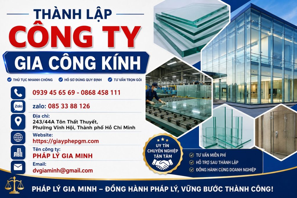 Thành Lập Công Ty Gia Công Kính