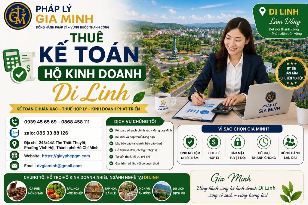 Thuê Kế Toán Hộ Kinh Doanh Di Linh