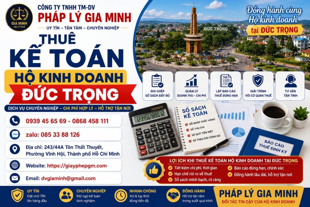 Thuê Kế Toán Hộ Kinh Doanh Đức Trọng