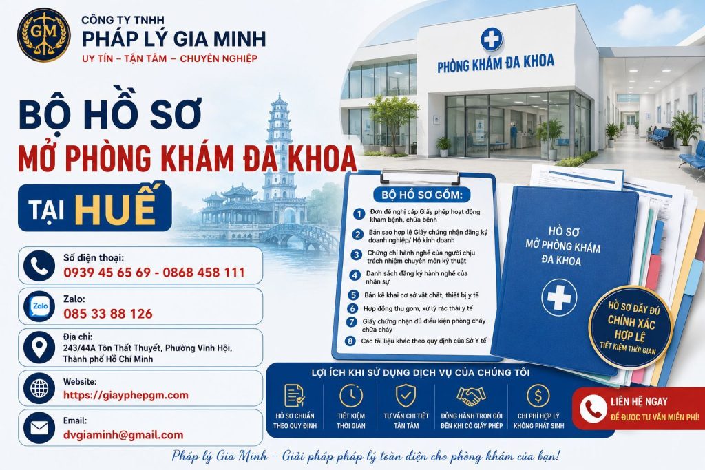 Bộ hồ sơ mở phòng khám đa khoa tại Huế