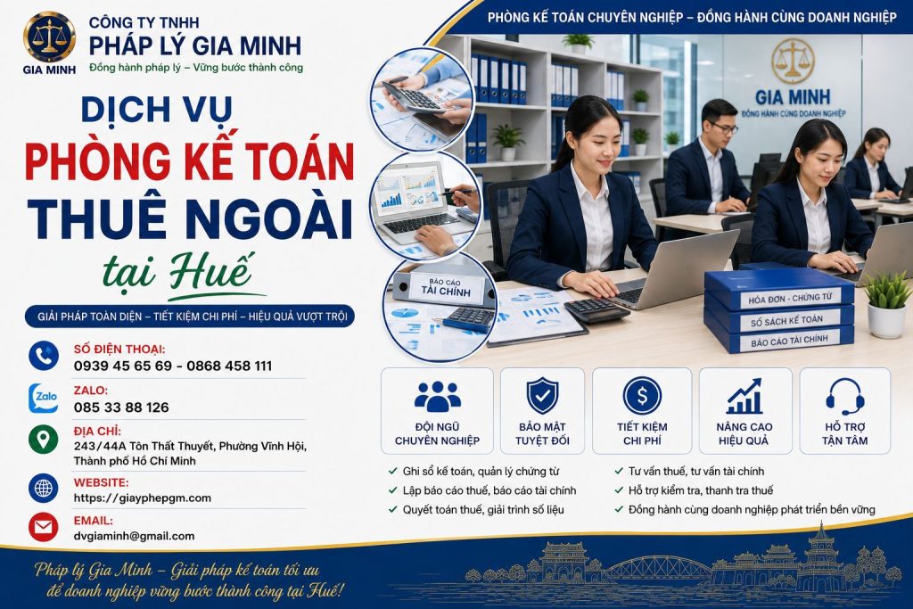 Dịch vụ phòng kế toán thuê ngoài tại Huế