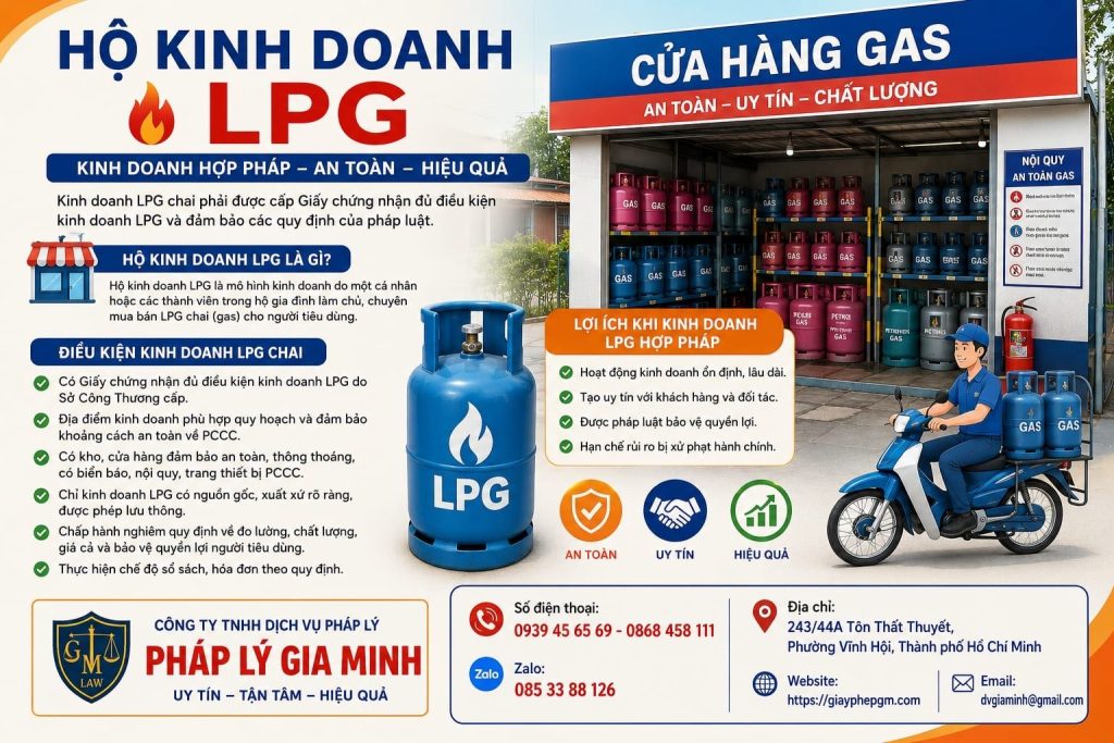 Hộ kinh doanh LPG cần điều kiện gì để mở cửa hàng đúng quy định? 1 Hộ kinh doanh LPG