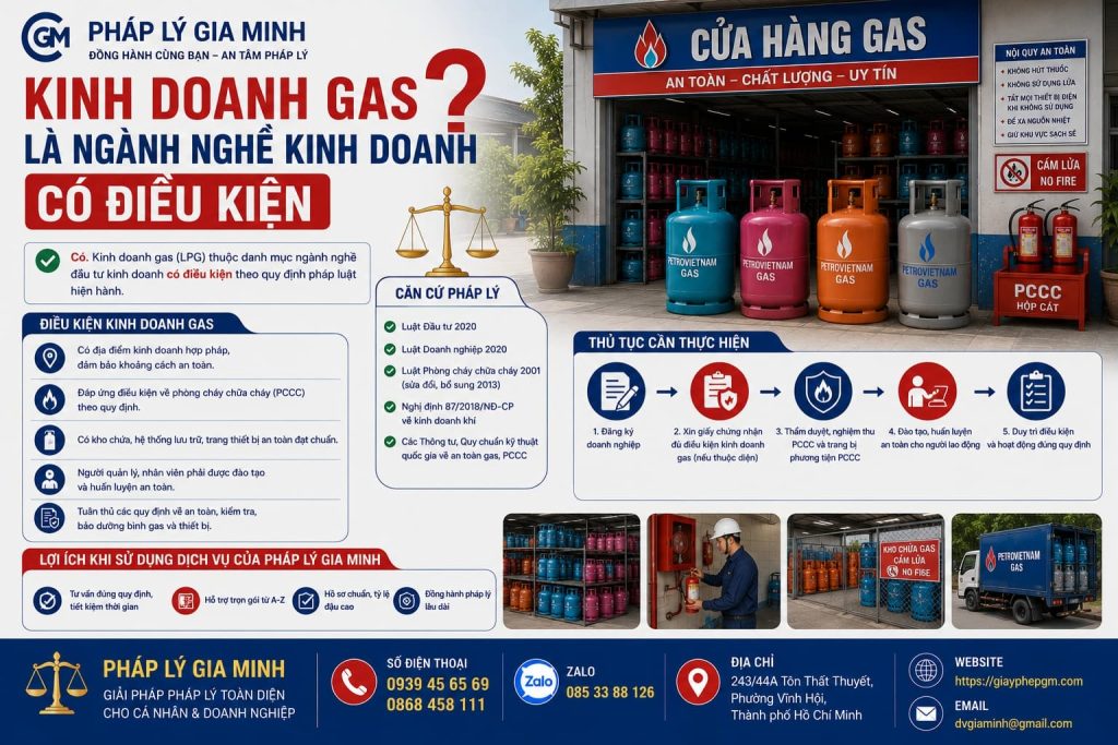 Kinh doanh gas là ngành nghề kinh doanh có điều kiện không? Giải mã từ đăng ký đến vận hành 1 Kinh doanh gas là ngành nghề kinh doanh có điều kiện không