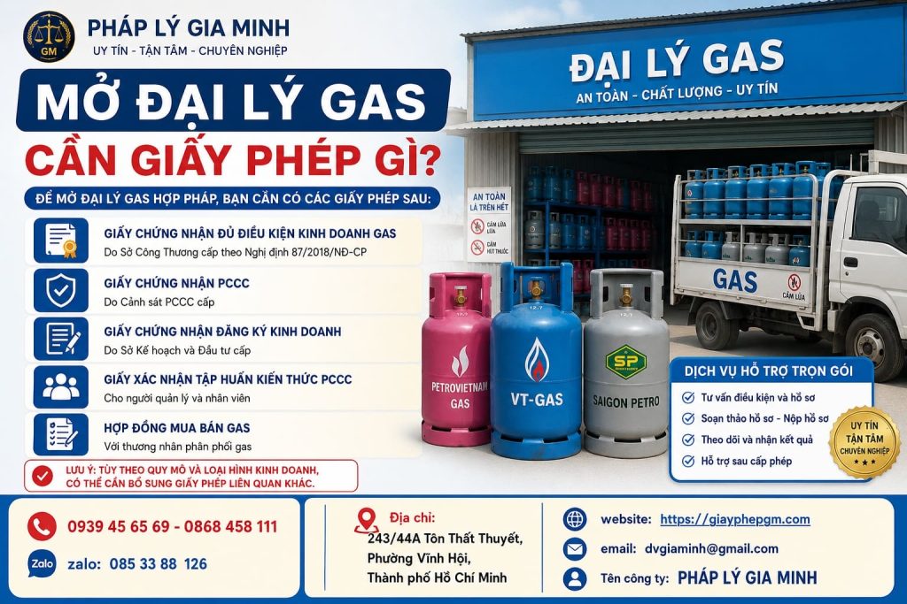 Mở đại lý gas cần giấy phép gì