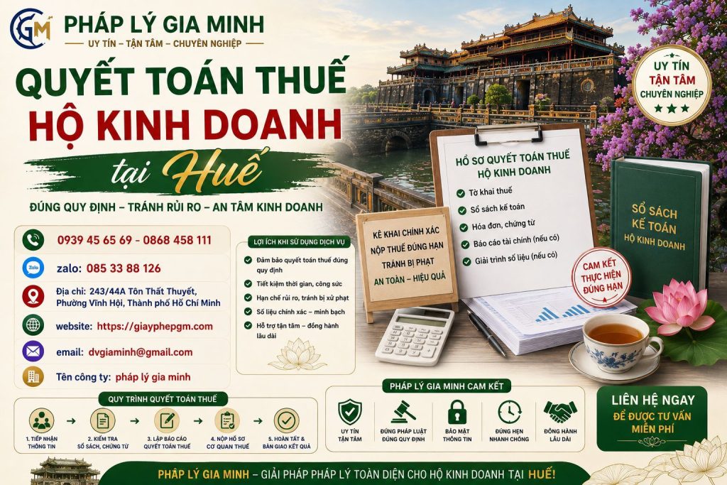 Quyết toán thuế hộ kinh doanh tại Huế