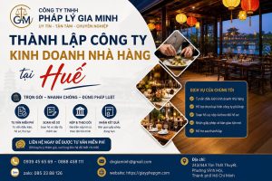 Thành lập công ty kinh doanh nhà hàng tại Huế