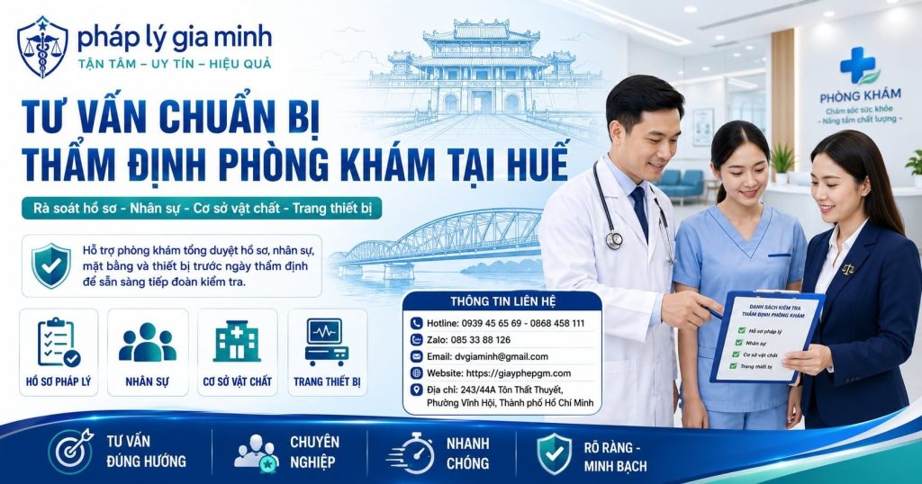 Tư vấn chuẩn bị thẩm định phòng khám tại Huế