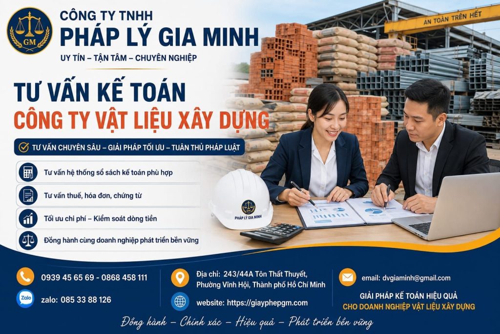 Tư vấn kế toán công ty vật liệu xây dựng