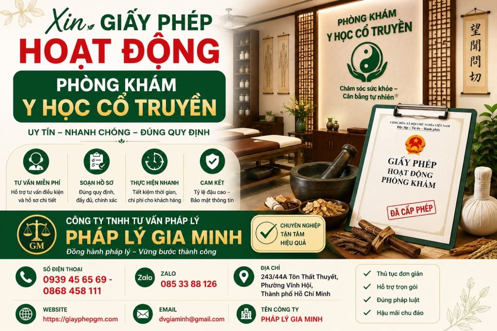 Xin giấy phép hoạt động phòng khám y học cổ truyền