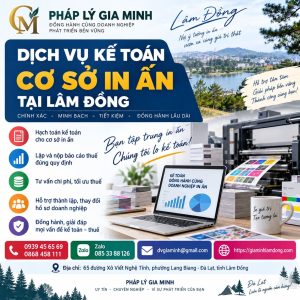 Dịch vụ kế toán cơ sở in ấn tại Lâm Đồng