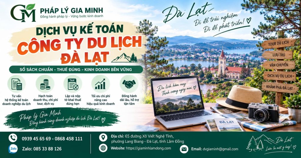 Dịch vụ kế toán công ty du lịch Đà Lạt
