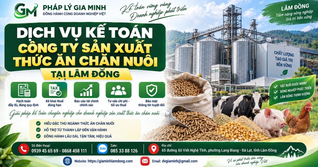 Dịch vụ kế toán công ty sản xuất thức ăn chăn nuôi tại Lâm Đồng 1 Dịch vụ kế toán công ty sản xuất thức ăn chăn nuôi tại Lâm Đồng