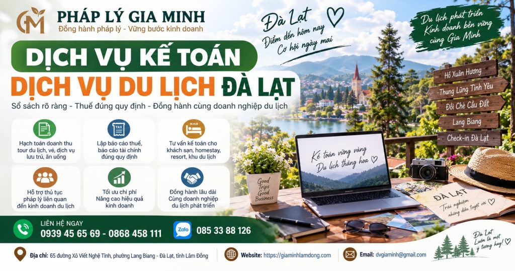 Dịch vụ kế toán dịch vụ du lịch Đà Lạt trọn gói, chuyên nghiệp 1 Dịch vụ kế toán dịch vụ du lịch Đà Lạt