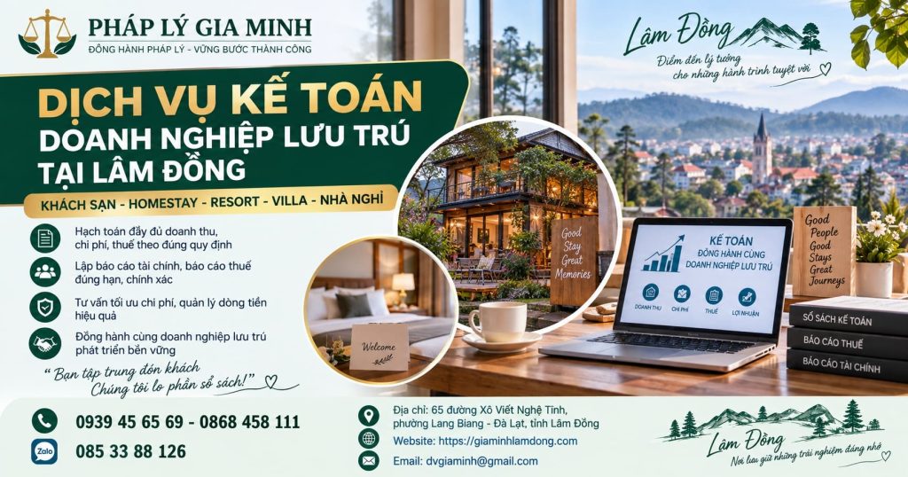 Dịch vụ kế toán doanh nghiệp lưu trú tại Lâm Đồng chuyên nghiệp, trọn gói 1 Dịch vụ kế toán doanh nghiệp lưu trú tại Lâm Đồng