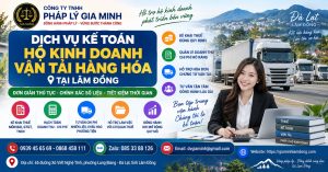 Dịch vụ kế toán hộ kinh doanh vận tải hàng hóa tại Lâm Đồng
